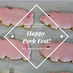Pink Piggy Decorated Sugar Cookies